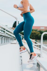 enhance energy production naturally Enhance energy production naturally, woman running on stairs