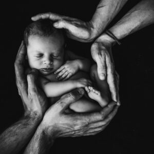 Perinatal Factors - Microbiome ﻿ grayscale photo of woman hugging baby